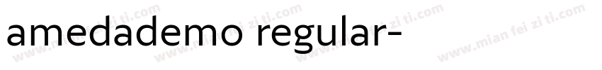 amedademo regular字体转换